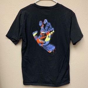 Santa Cruz screaming hand mens medium black short sleeve shirt